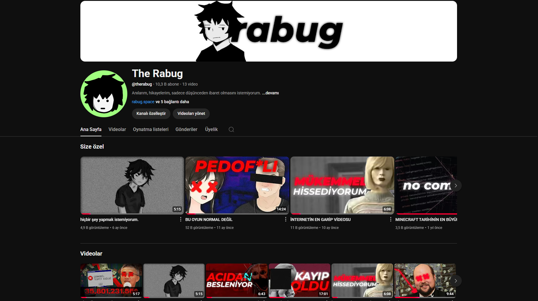 YouTube channel screenshot